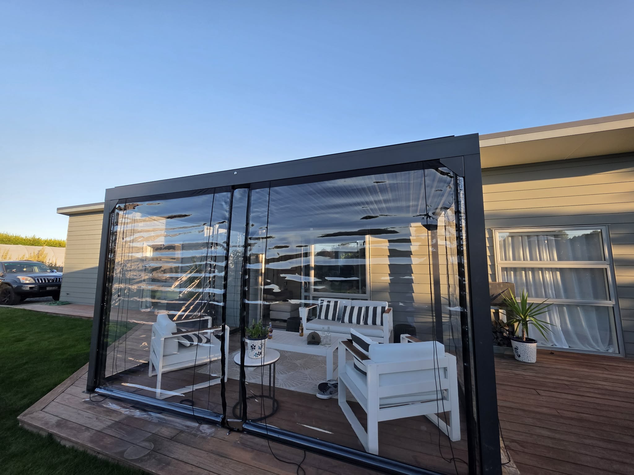 Patio / Cafe Blind Deluxe 0.75mm Clear PVC