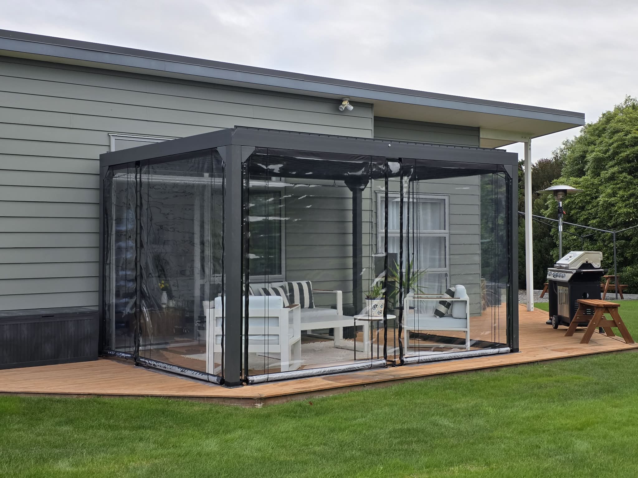 Patio / Cafe Blind Deluxe 0.75mm Clear PVC