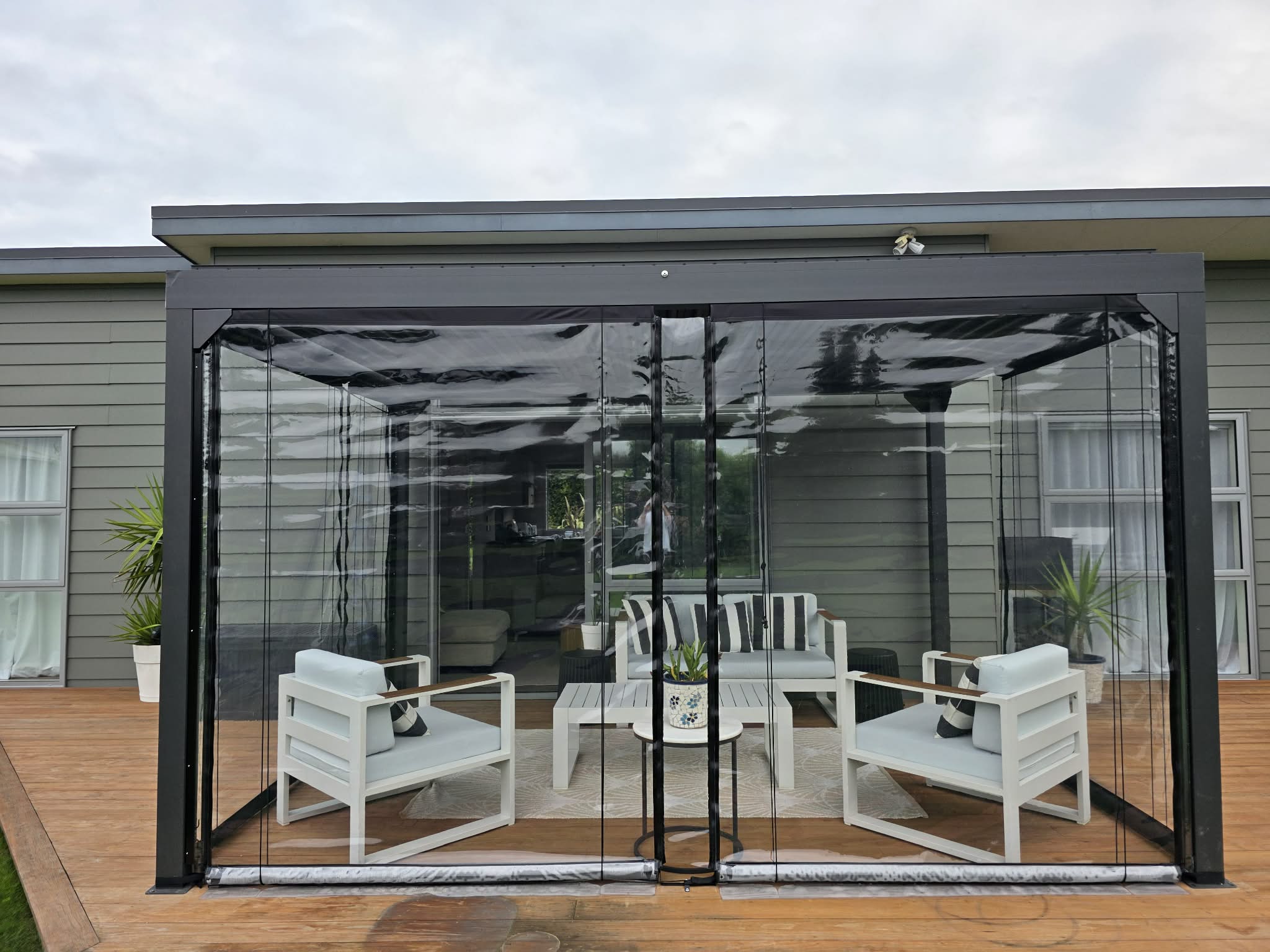 Patio / Cafe Blind Deluxe 0.75mm Clear PVC